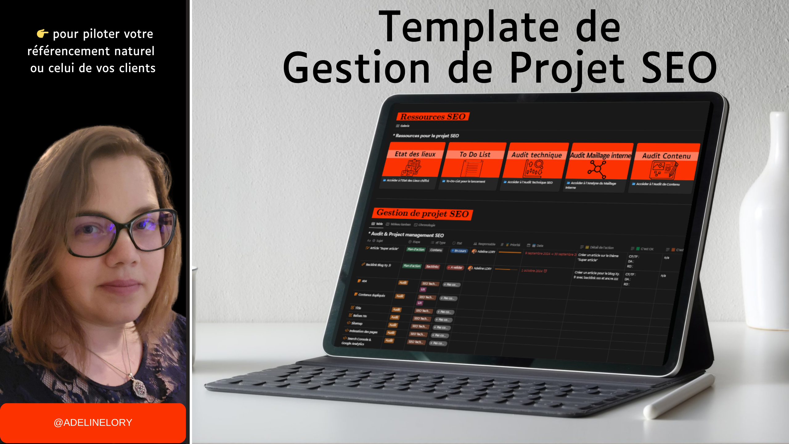 template gestion de projet seo