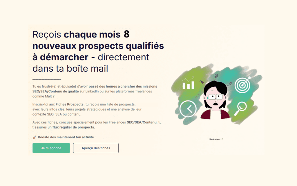 fiches prospects seo